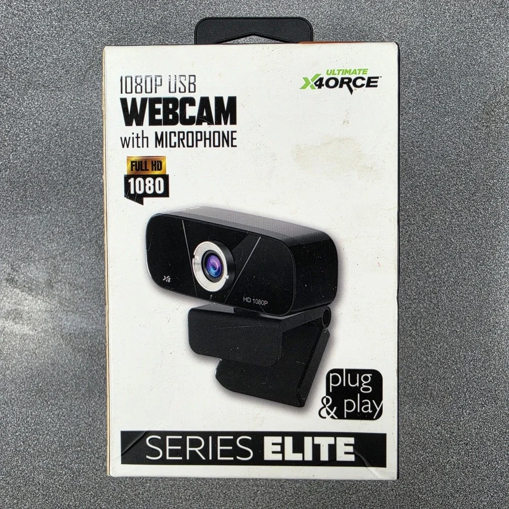 Ultimate X4orce Webcam Series Elite OS 1080p Black New HD USB Microphone X4WCM1